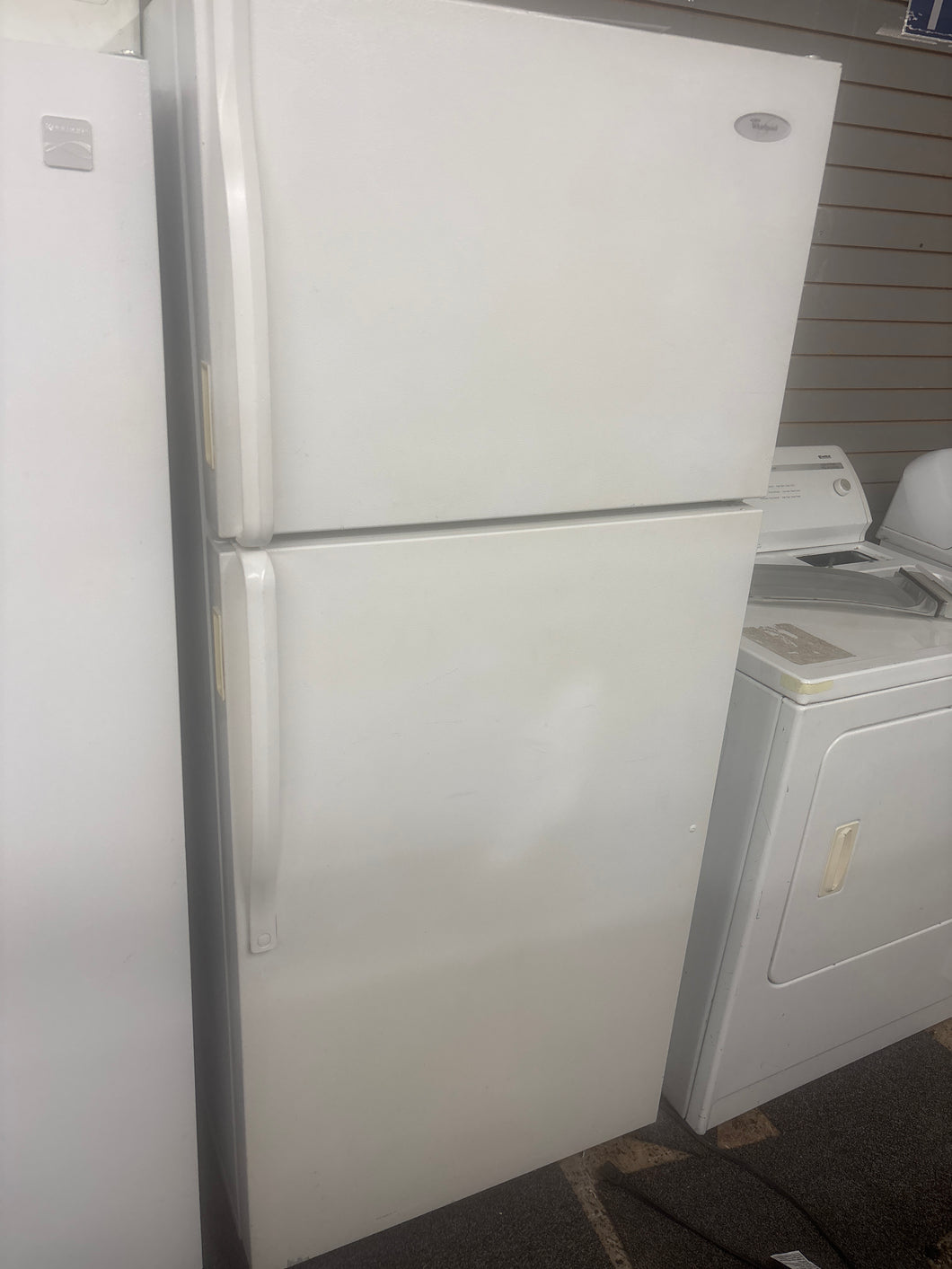 Frigo whirlpool blanc congelateur en haut